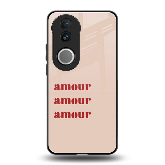 Amore Bliss back phone cover | glass case for vivo v50