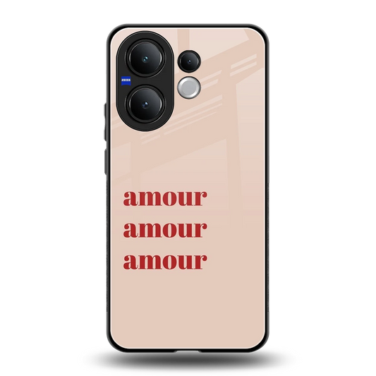 Amore Bliss back phone cover | glass case for vivo v60