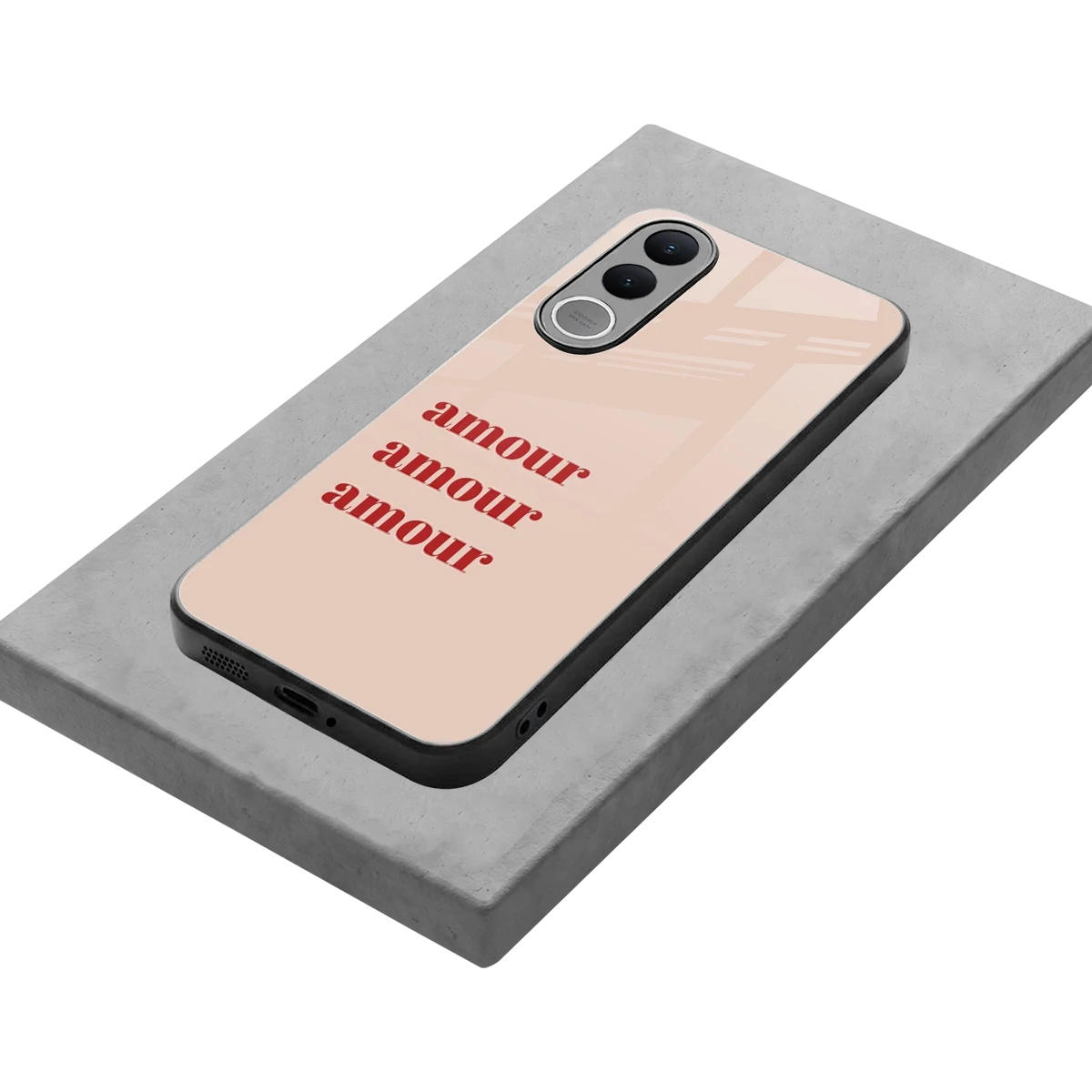 Amore Bliss stylish phone case for vivo v70 fe | glossy glass and slim fit