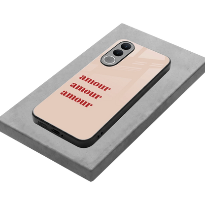 Amore Bliss stylish phone case for vivo v70 fe | glossy glass and slim fit
