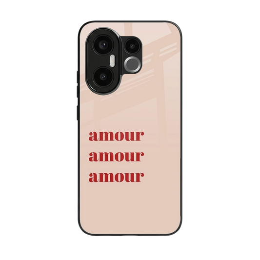 Amore Bliss back phone cover | glass case for vivo x200 fe