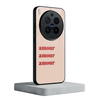 Amore Bliss vivo x300 pro mobile cover | shockproof glass phone case