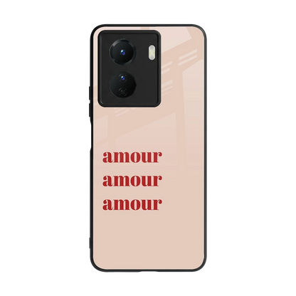 Amore Bliss back phone cover | glass case for vivo y16