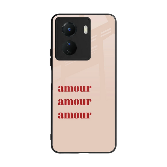 Amore Bliss back phone cover | glass case for vivo y16