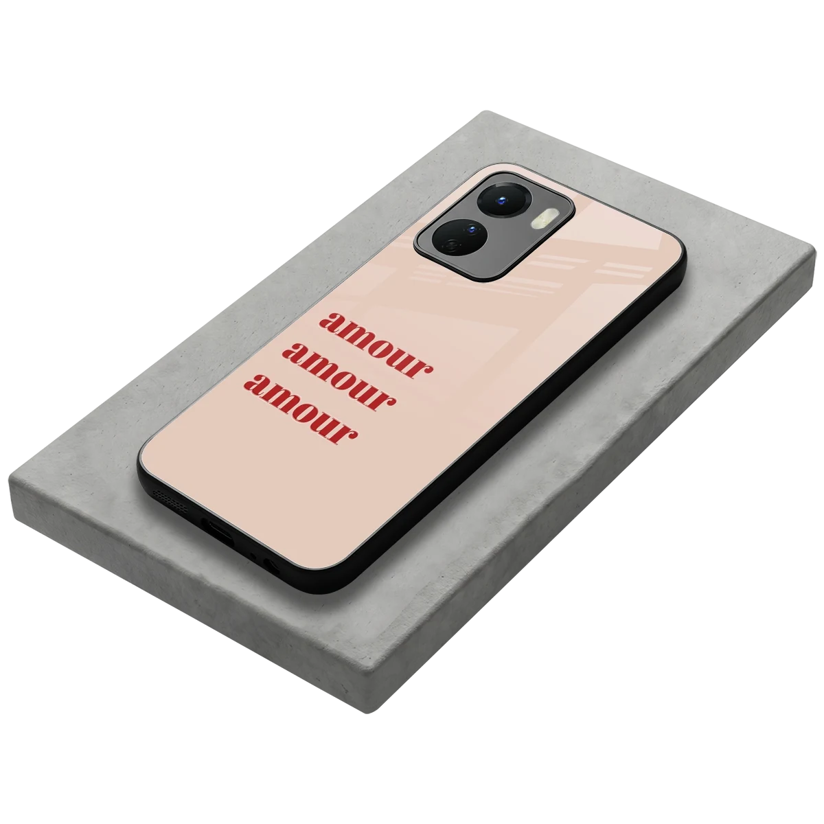 Amore Bliss stylish phone case for vivo y16 | glossy glass and slim fit