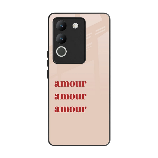 Amore Bliss back phone cover | glass case for vivo y200 5g