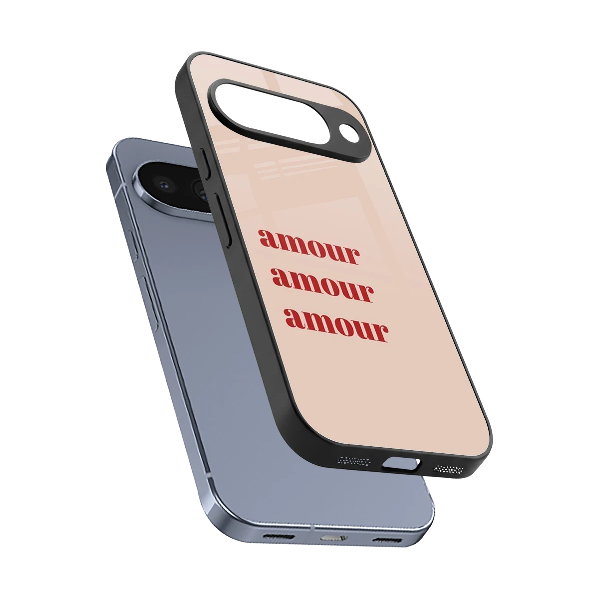 Amore Bliss sleek google pixel 10 cover with tempered glass back and TPU edges