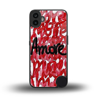 Amore back phone cover | glass case for cmf nothing phone 1