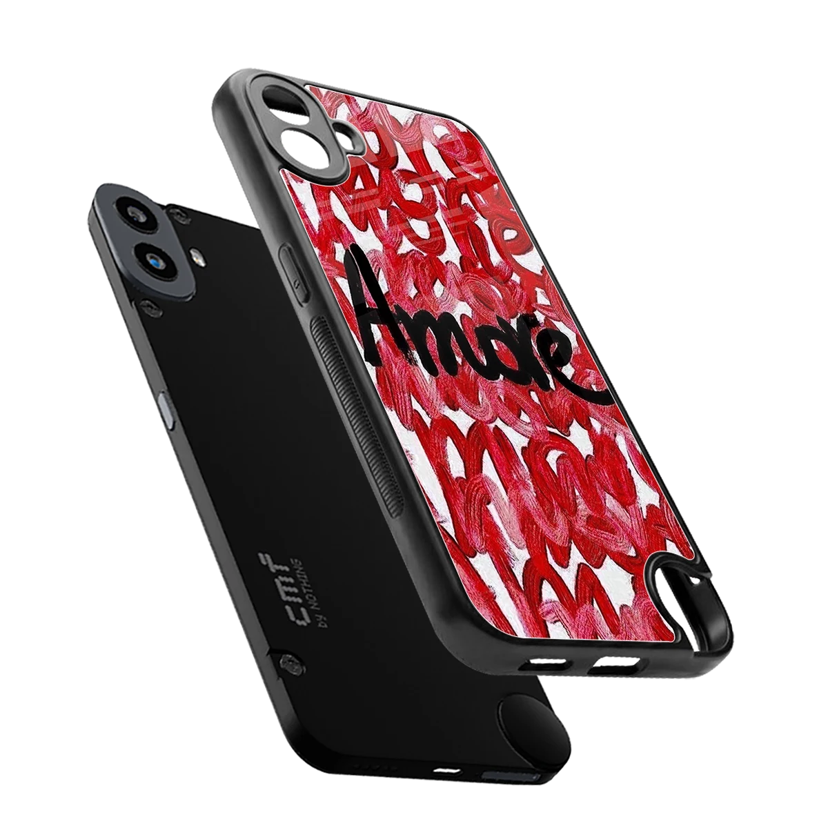 Amore sleek cmf nothing phone 1 cover with tempered glass back and TPU edges