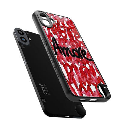 Amore sleek cmf nothing phone 1 cover with tempered glass back and TPU edges