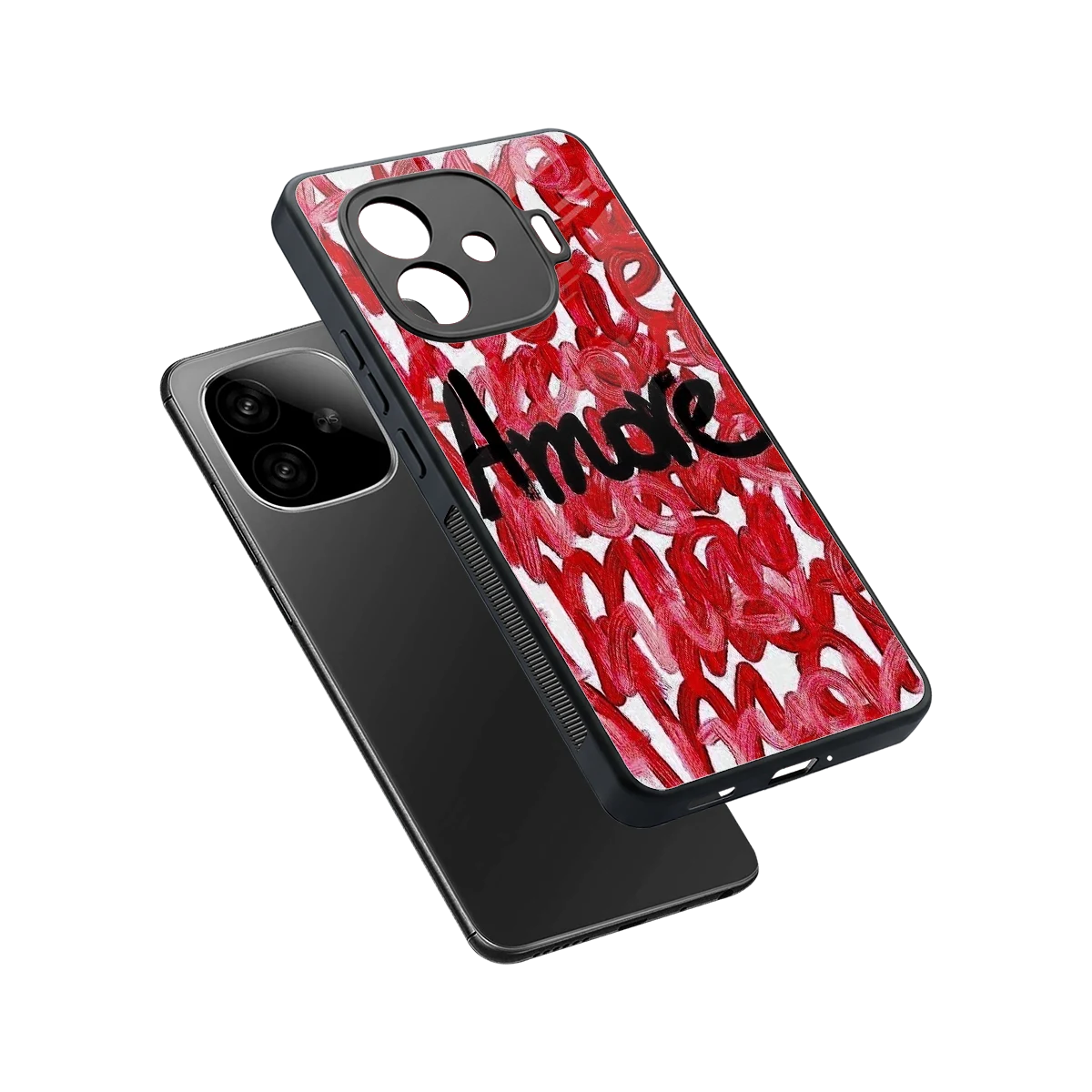 Amore sleek iqoo neo 10r 5g cover with tempered glass back and TPU edges