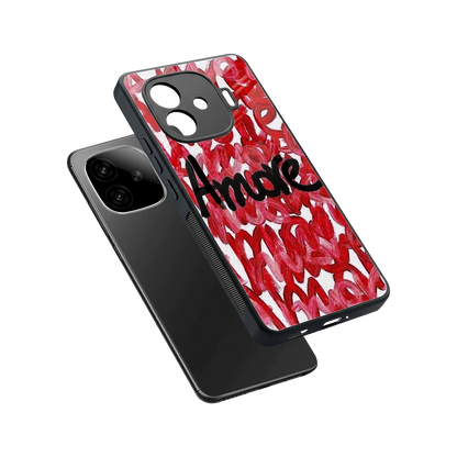 Amore sleek iqoo neo 10r 5g cover with tempered glass back and TPU edges