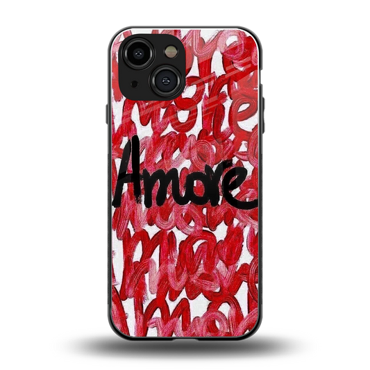 Amore back phone cover | glass case for iphone 12 mini
