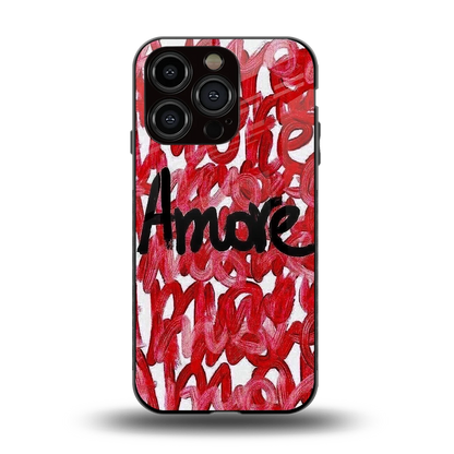 Amore back phone cover | glass case for iphone 13 pro