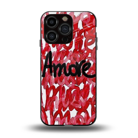 Amore back phone cover | glass case for iphone 13 pro