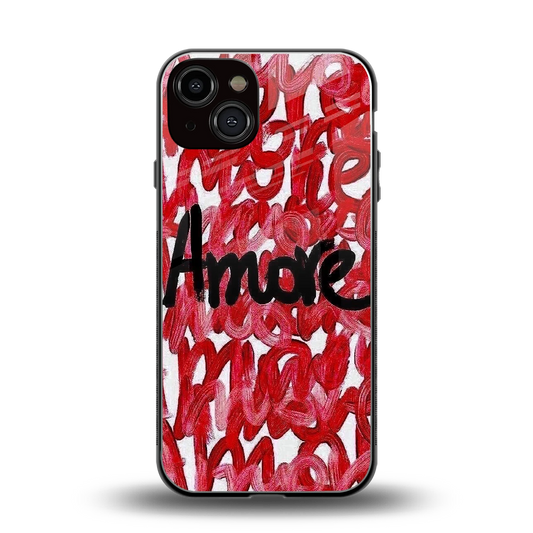 Amore back phone cover | glass case for iphone 14