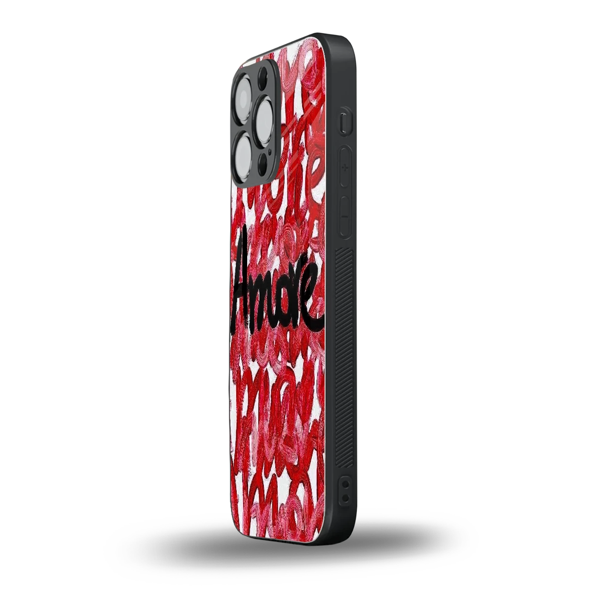 Amore iphone 15 pro max mobile cover | shockproof glass phone case
