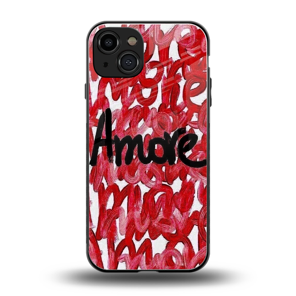 Amore back phone cover | glass case for iphone 15