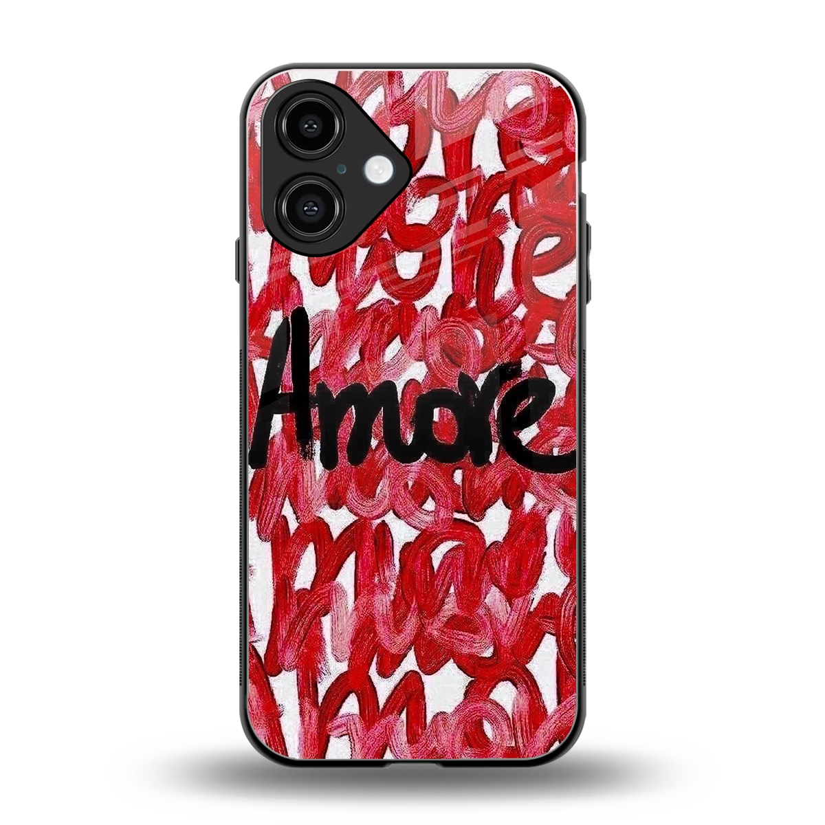 Amore back phone cover | glass case for iphone 16