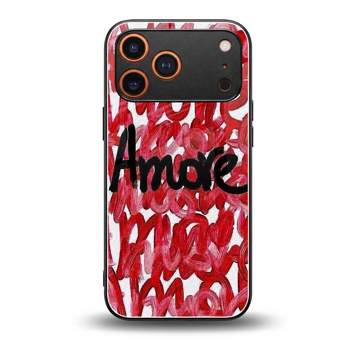 Amore back phone cover | glass case for iphone 17 pro