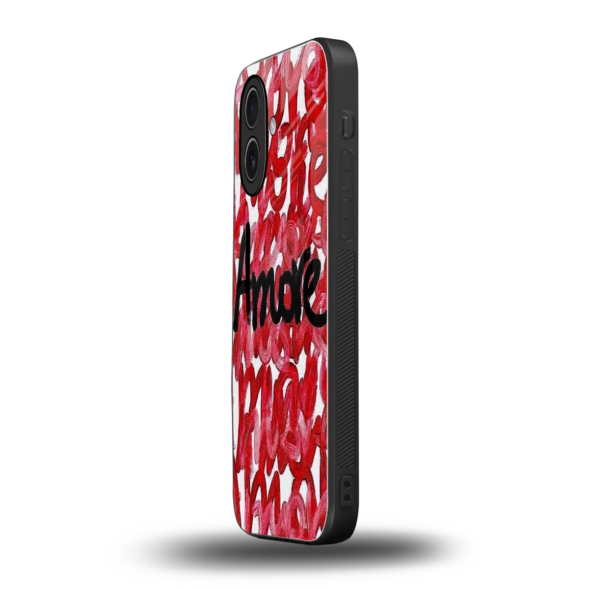 Amore iphone 17 mobile cover | shockproof glass phone case