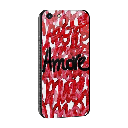 Amore sleek iphone 6s cover with tempered glass back and TPU edges