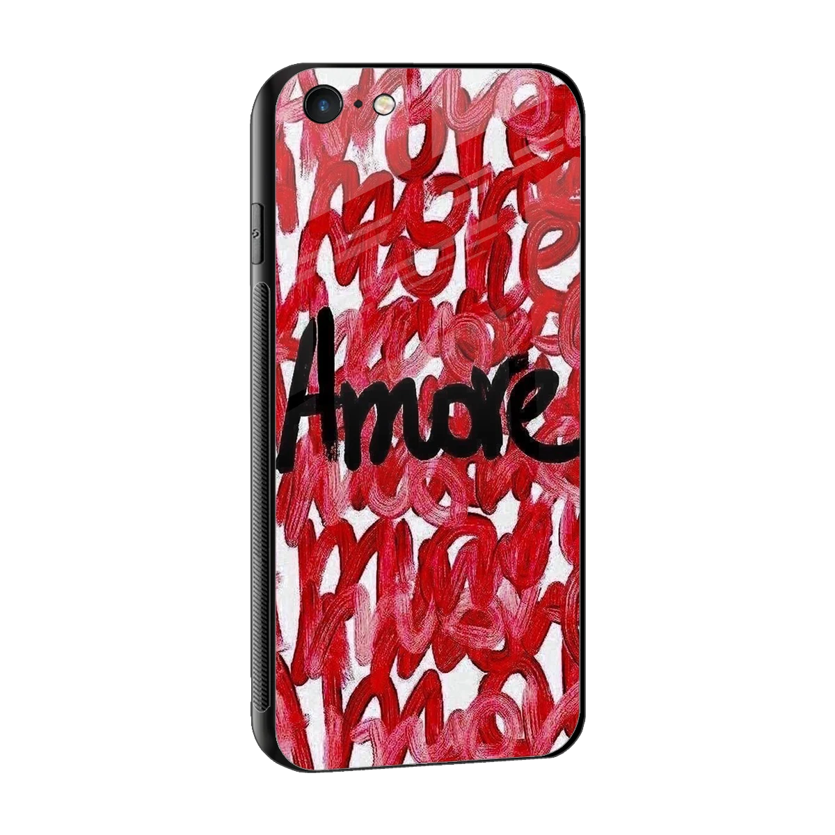 Amore sleek iphone 6s plus cover with tempered glass back and TPU edges