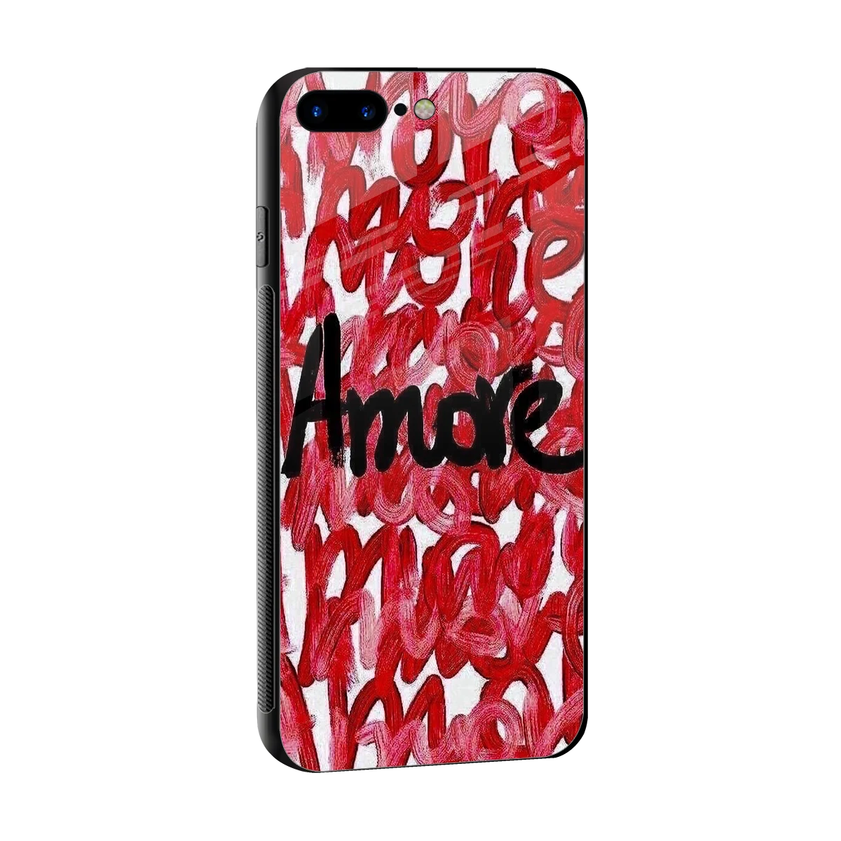 Amore sleek iphone 8 plus cover with tempered glass back and TPU edges