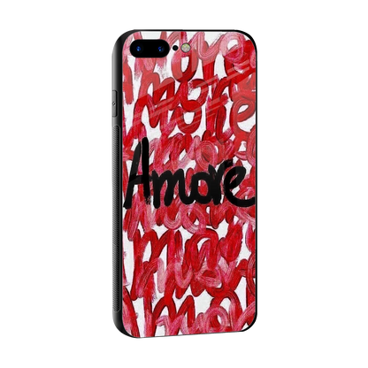 Amore sleek iphone 8 plus cover with tempered glass back and TPU edges