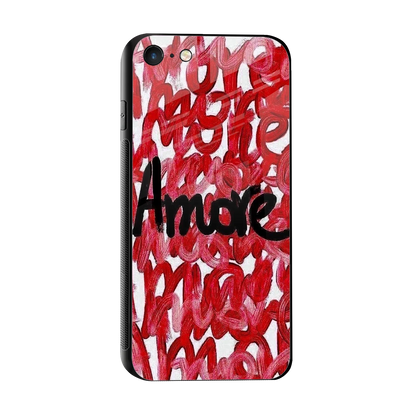 Amore sleek iphone 7 cover with tempered glass back and TPU edges