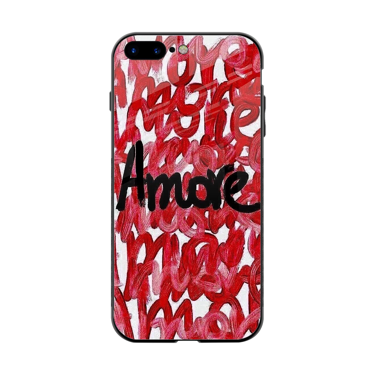 Amore back phone cover | glass case for iphone 8 plus