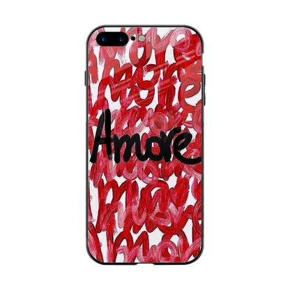 Amore back phone cover | glass case for iphone 8 plus