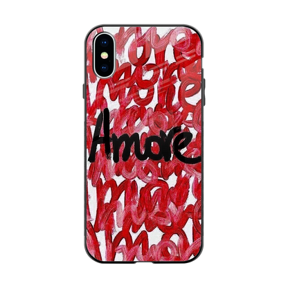 Amore back phone cover | glass case for iphone xs