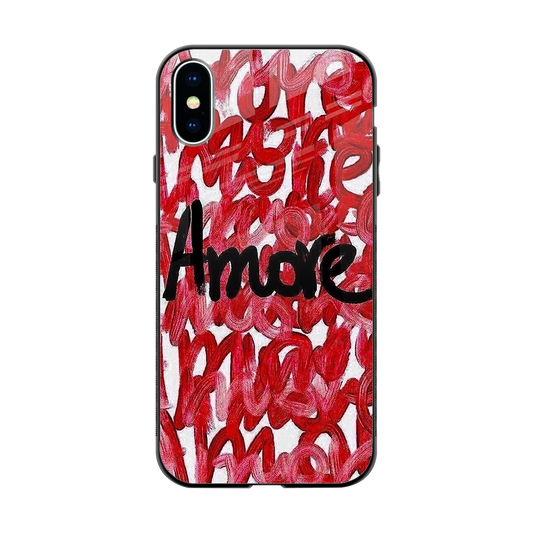 Amore back phone cover | glass case for iphone xs