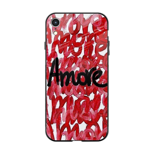 Amore back phone cover | glass case for iphone xr
