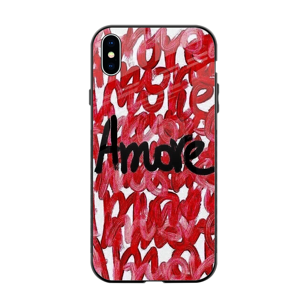 Amore back phone cover | glass case for iphone xs max