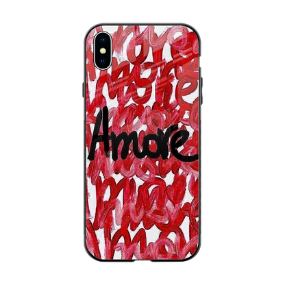 Amore back phone cover | glass case for iphone xs max