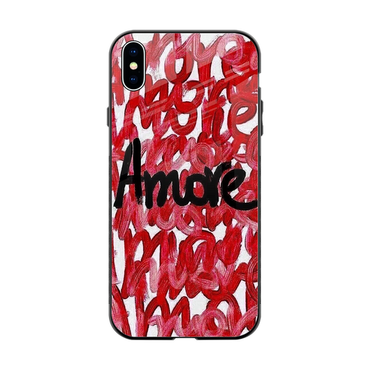 Amore back phone cover | glass case for iphone xs max