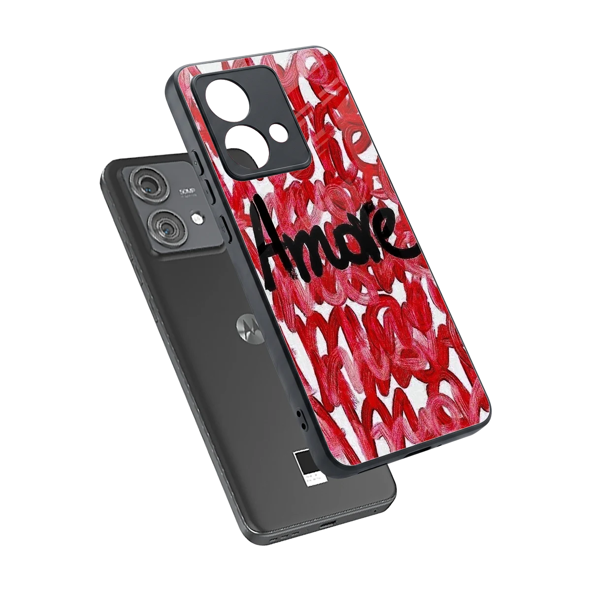 Amore sleek motorola edge 40 neo 5g cover with tempered glass back and TPU edges