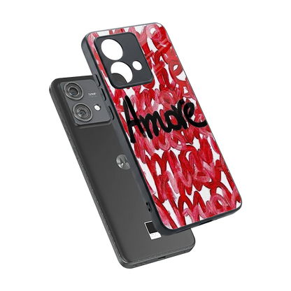 Amore sleek motorola edge 40 neo 5g cover with tempered glass back and TPU edges