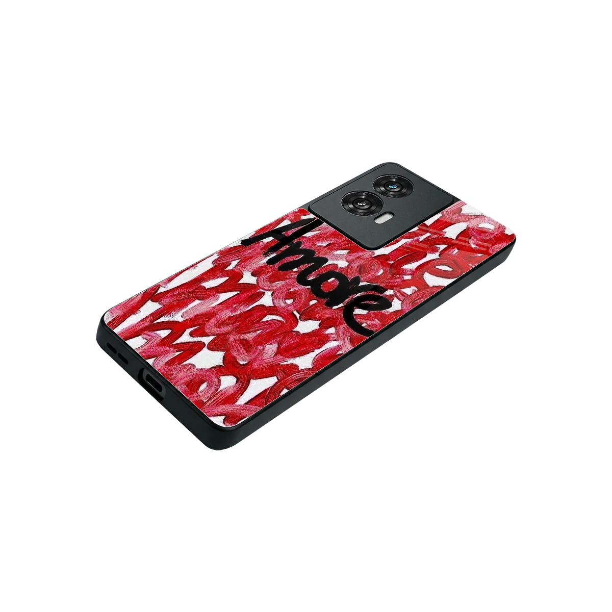 Amore stylish phone case for motorola edge 50 fusion | glossy glass and slim fit