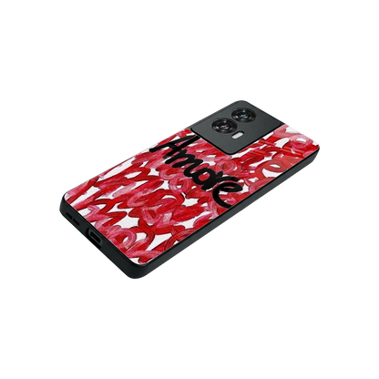 Amore stylish phone case for motorola edge 50 fusion | glossy glass and slim fit