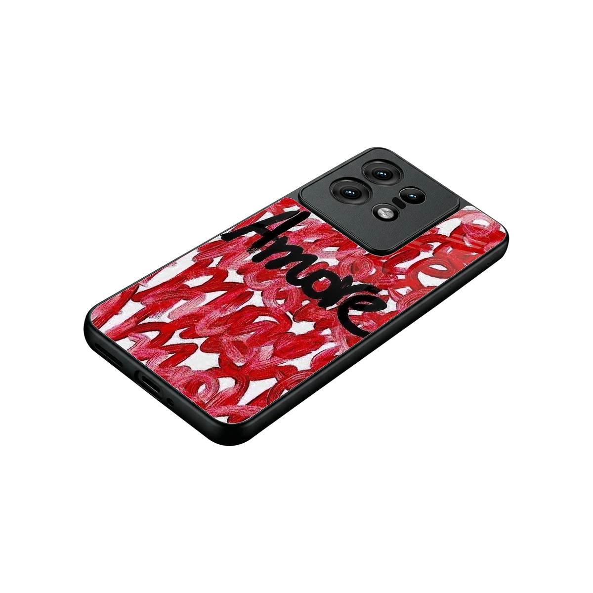 Amore stylish phone case for motorola edge 50 pro | glossy glass and slim fit