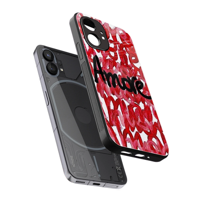 Amore sleek nothing phone 1 cover with tempered glass back and TPU edges