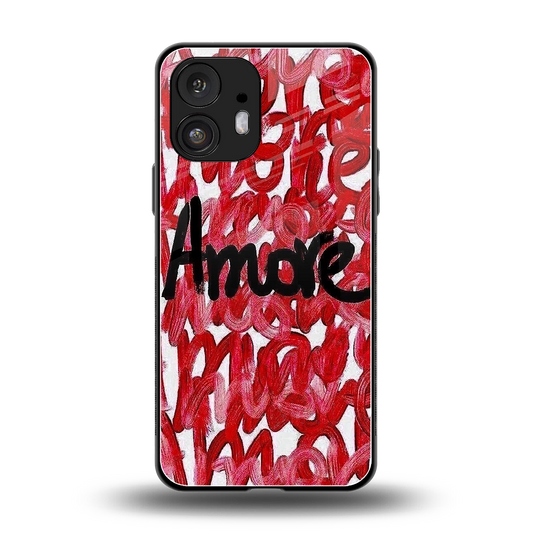 Amore back phone cover | glass case for nothing phone 2