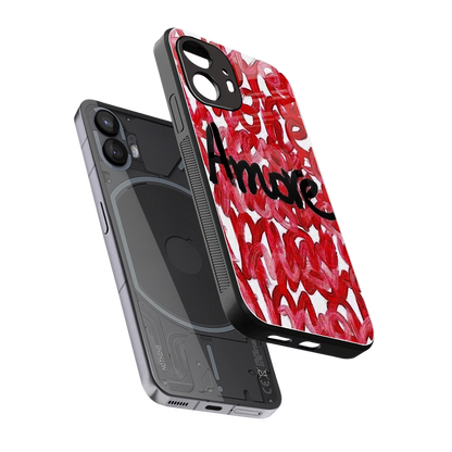 Amore sleek nothing phone 2 cover with tempered glass back and TPU edges