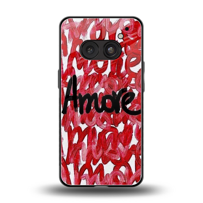 Amore back phone cover | glass case for nothing phone 2a plus