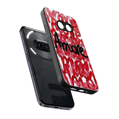 Amore sleek nothing phone 2a cover with tempered glass back and TPU edges