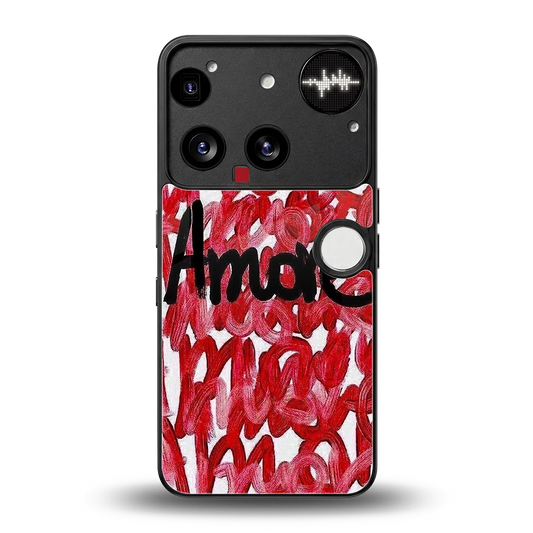 Amore back phone cover | glass case for nothing phone 3