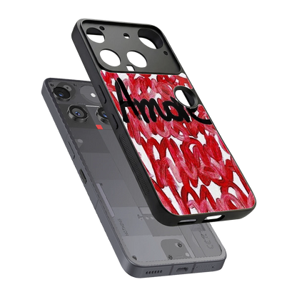 Amore sleek nothing phone 3 cover with tempered glass back and TPU edges